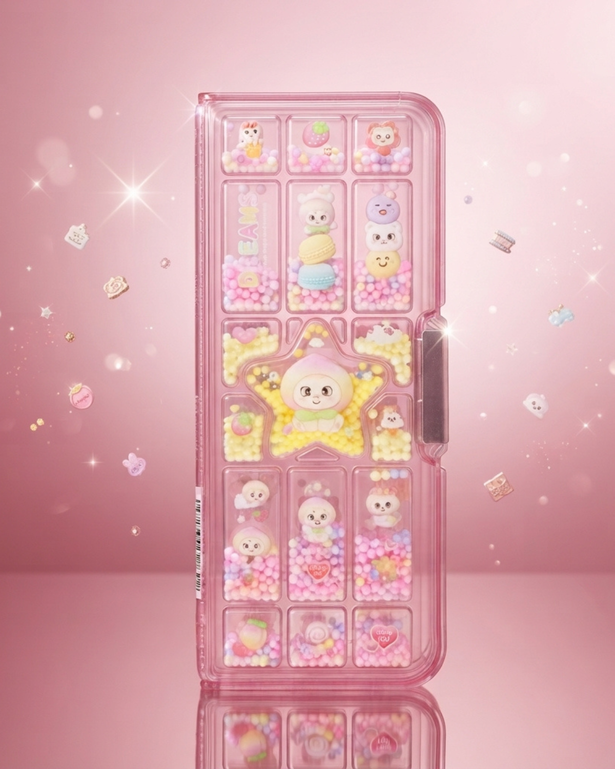Adorable Kawaii Dreams Themed Hard-Shell Pencil Case for Students