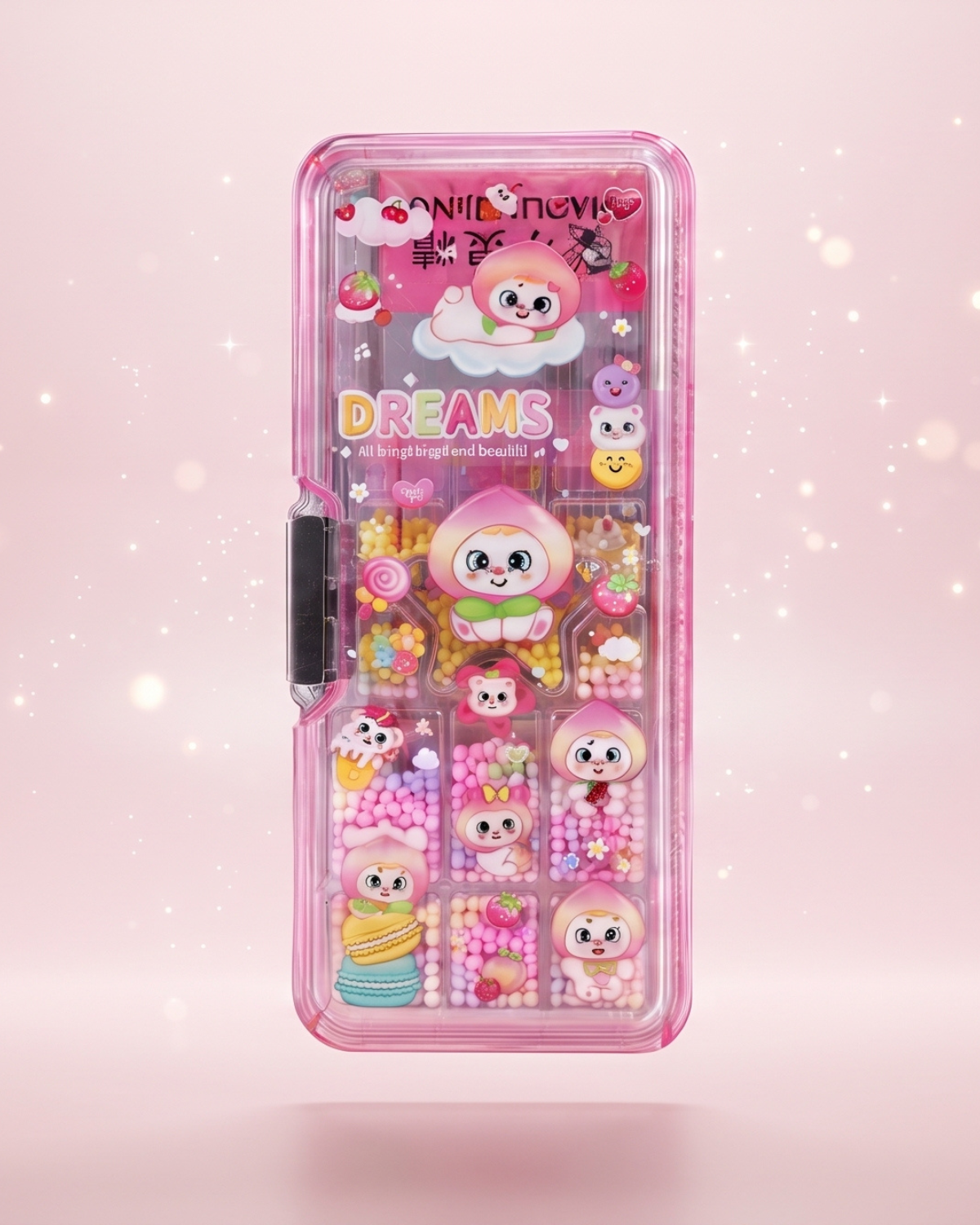 Adorable Kawaii Dreams Themed Hard-Shell Pencil Case for Students