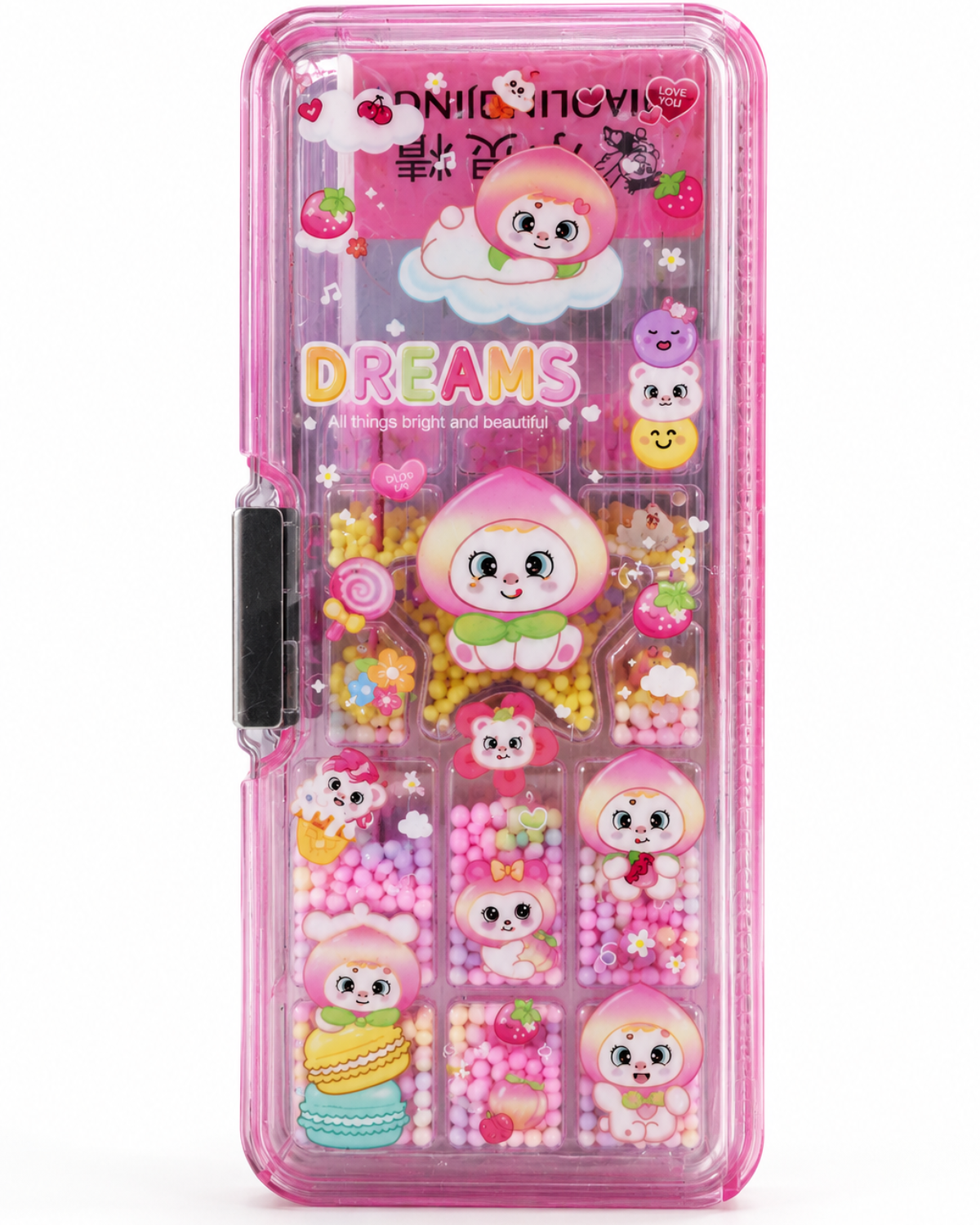 Adorable Kawaii Dreams Themed Hard-Shell Pencil Case for Students