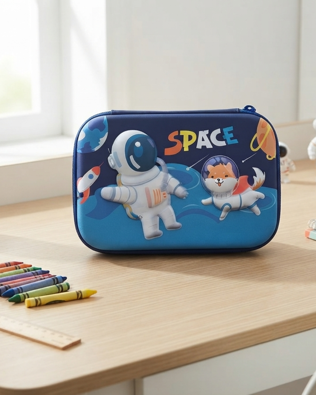 Premium Pencil cases The semi-hard shell exterior resists water and protects against accidental drops and spills.