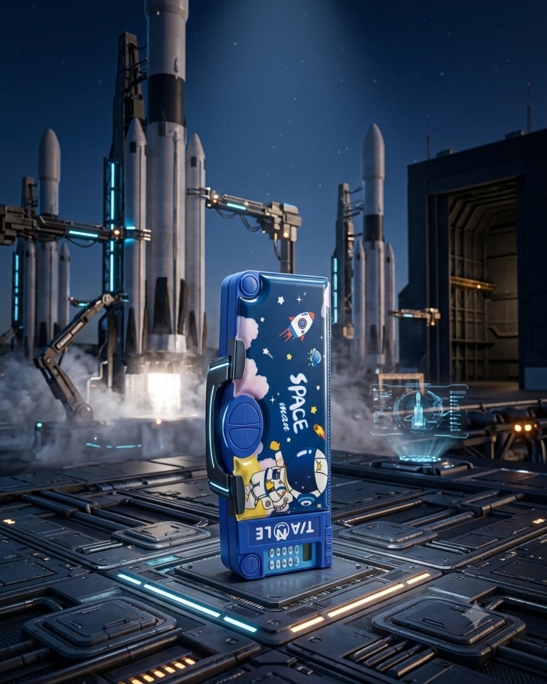 Space Man Multi-Function Geometry Box & Calculator Pencil Case