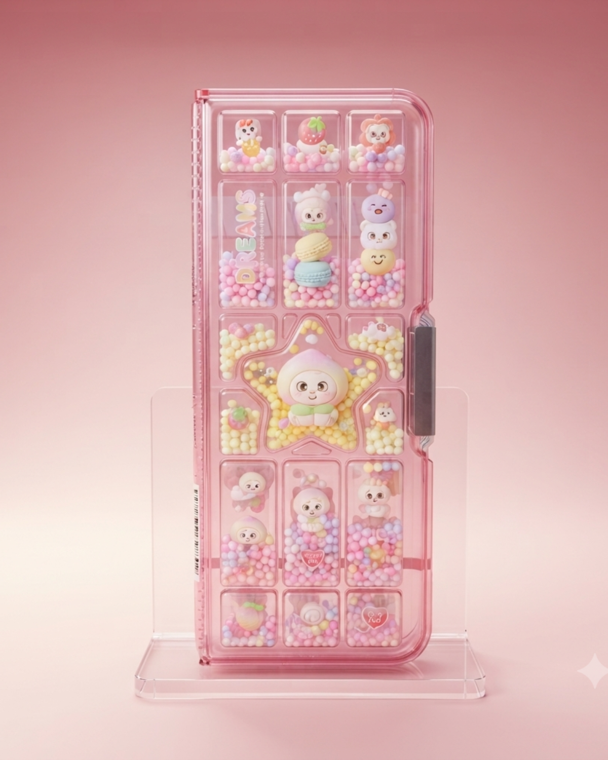 Adorable Kawaii Dreams Themed Hard-Shell Pencil Case for Students