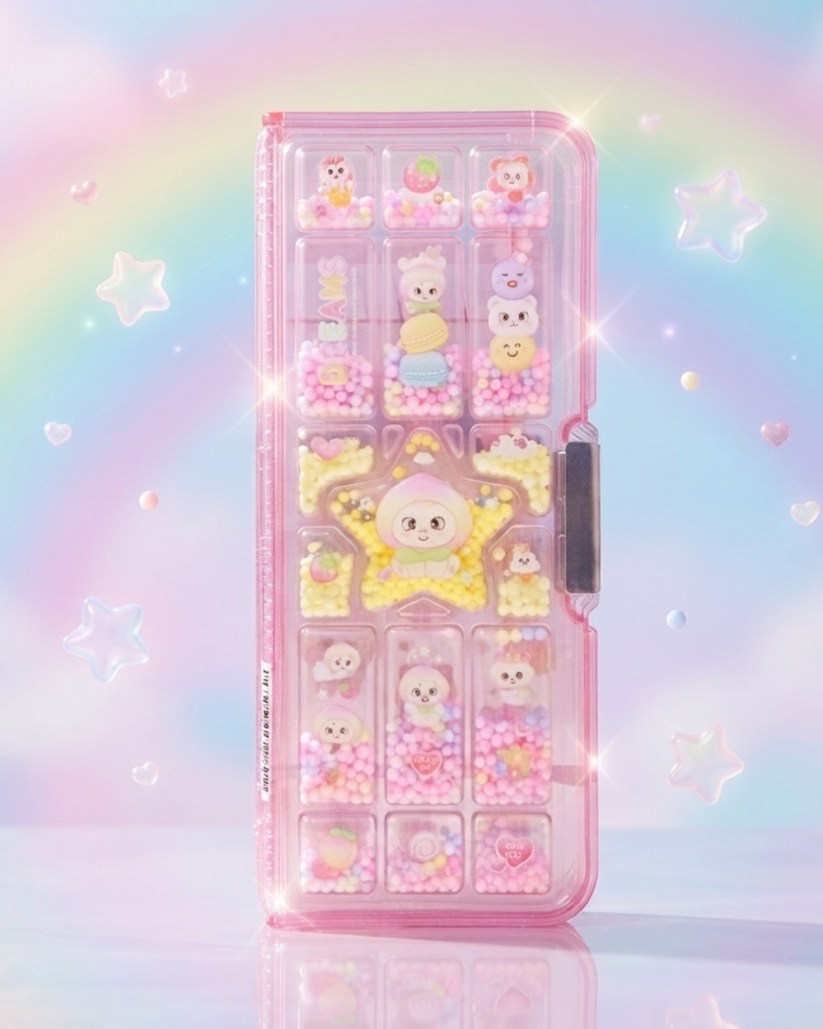 Adorable Kawaii Dreams Themed Hard-Shell Pencil Case for Students