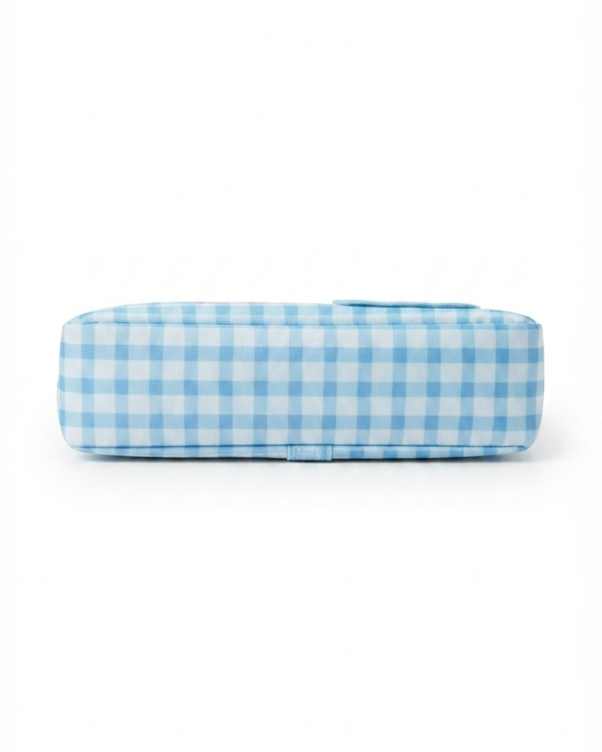 Good Luck" Blue Plaid Mushroom Pencil Case